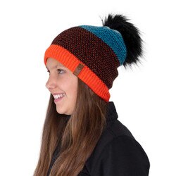 Obermeyer Tampa Faux Fur Pom Beanie Girls' in Firefall